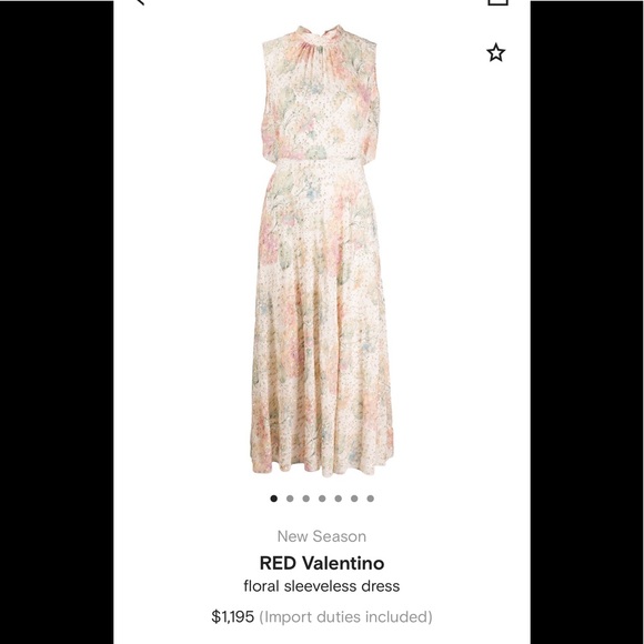 Red Valentino Cutout Metallic Floral-print Fil Coupé Chiffon Midi Dress ❤️ - Picture 5 of 13